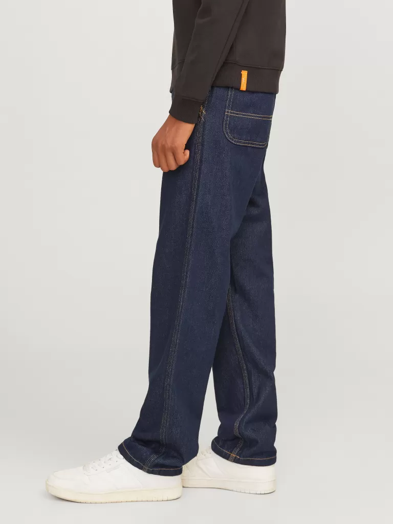 JACK & JONES Jeansy^JJICHRIS JJWORKER MF 043 JNR Jeansy o swobodnym kroju Junior Niebieski
