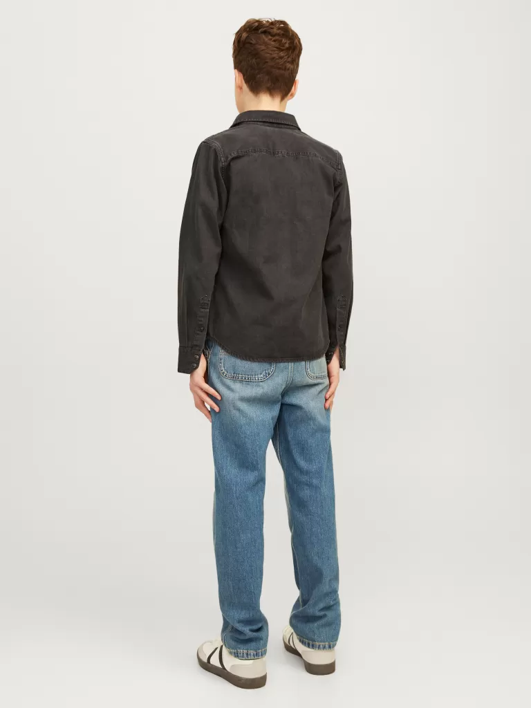 JACK & JONES Jeansy^JJICHRIS JJWORKER MF 048 SN JNR Jeansy o swobodnym kroju Junior Niebieski