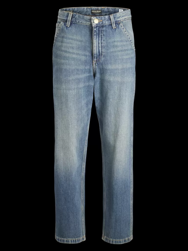 JACK & JONES Jeansy^JJICHRIS JJWORKER MF 048 SN JNR Jeansy o swobodnym kroju Junior Niebieski