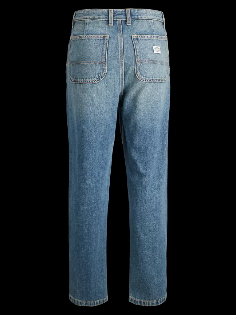 JACK & JONES Jeansy^JJICHRIS JJWORKER MF 048 SN JNR Jeansy o swobodnym kroju Junior Niebieski