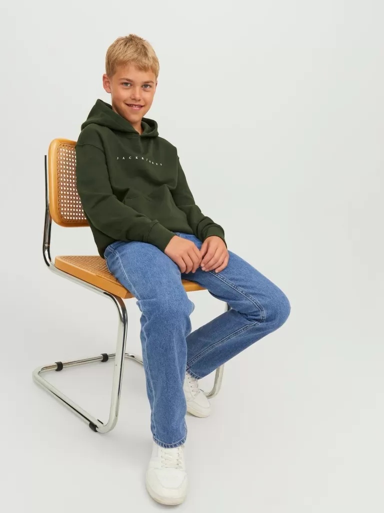JACK & JONES Jeansy^JJICLARK JJORIGINAL AKM NOOS 412 JNR Krój regularny Junior Niebieski