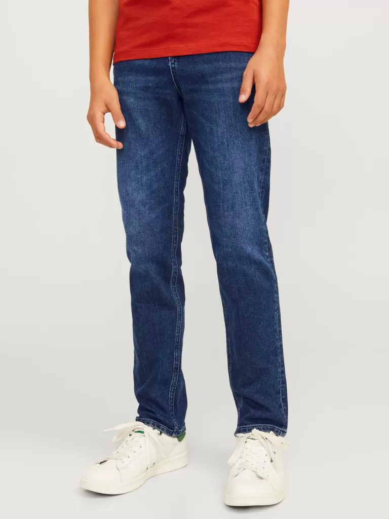 JACK & JONES Jeansy^JJICLARK JJORIGINAL AM 384 SN JNR Krój regularny Junior Niebieski