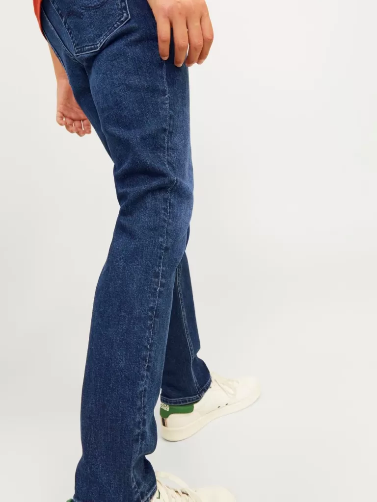 JACK & JONES Jeansy^JJICLARK JJORIGINAL AM 384 SN JNR Krój regularny Junior Niebieski