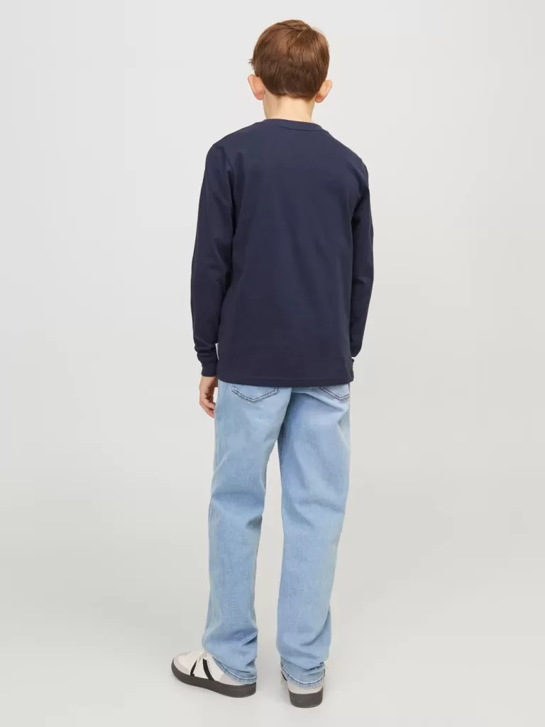 JACK & JONES Jeansy^JJICLARK JJORIGINAL SQ 702 NOOS JNR Krój regularny Junior Niebieski