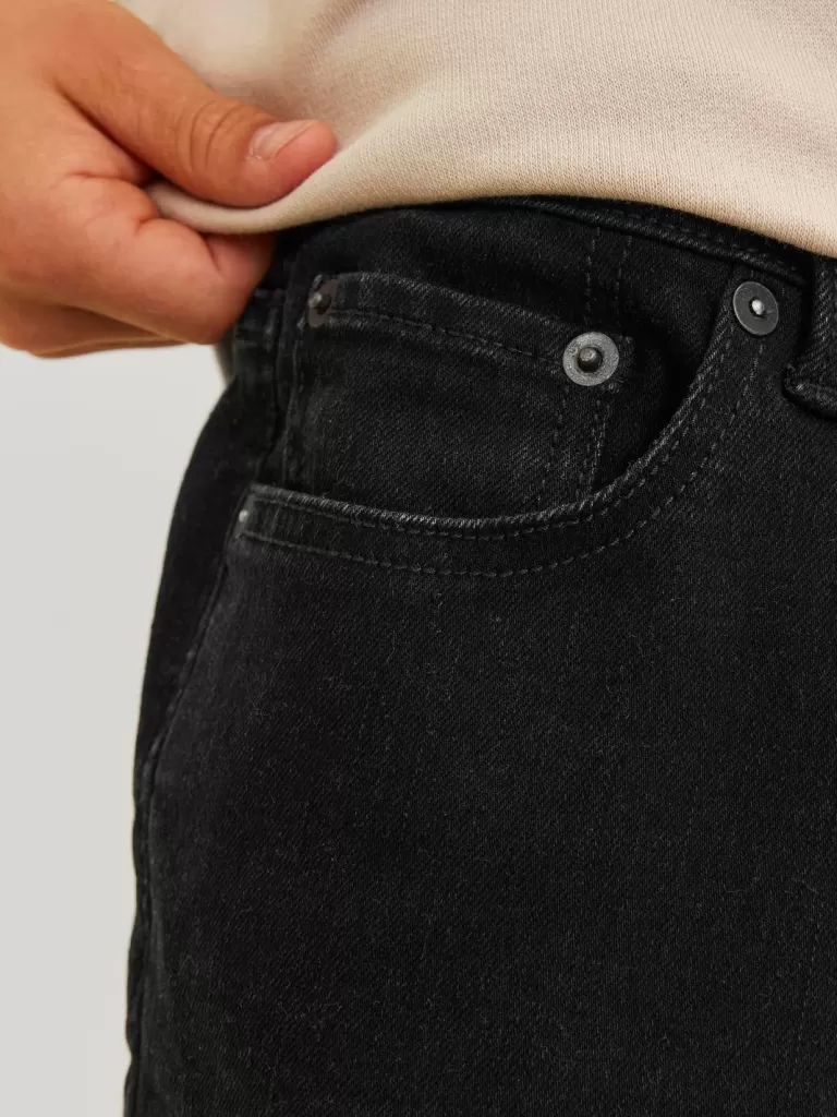 JACK & JONES Jeansy^JJICLARK JJORIGINAL SQ 356 SN JNR Krój regularny Junior Czarny