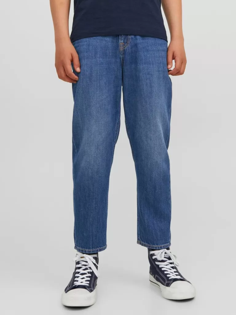 JACK & JONES Jeansy | Wyprzedaż^JJIFRANK JJORIGINIAL MF 283 JNR Jeansy o kroju wide Junior Niebieski