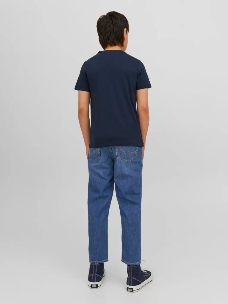 JACK & JONES Jeansy | Wyprzedaż^JJIFRANK JJORIGINIAL MF 283 JNR Jeansy o kroju wide Junior Niebieski