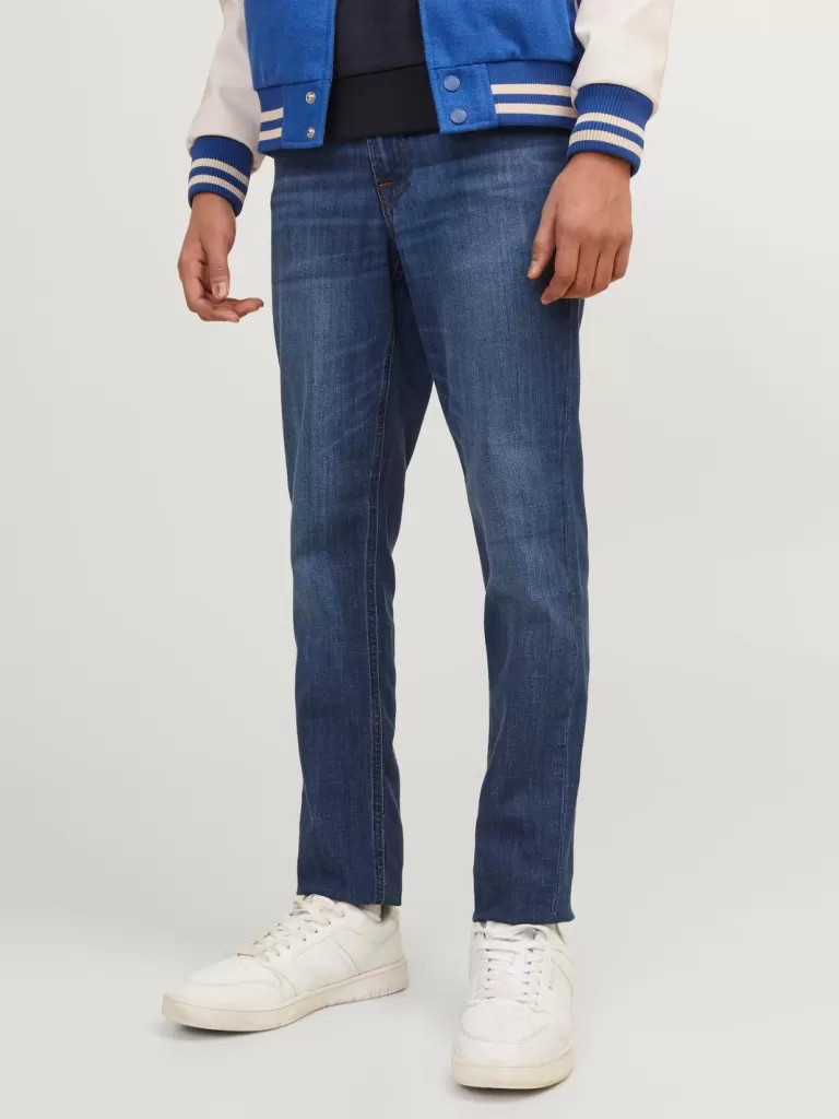 JACK & JONES Jeansy^JJIGLENN JJORIGINAL CB 814 NOOS JNR Jeansy o kroju slim fit Junior Niebieski