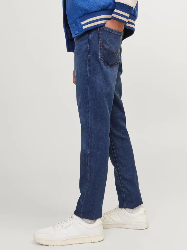 JACK & JONES Jeansy^JJIGLENN JJORIGINAL CB 814 NOOS JNR Jeansy o kroju slim fit Junior Niebieski