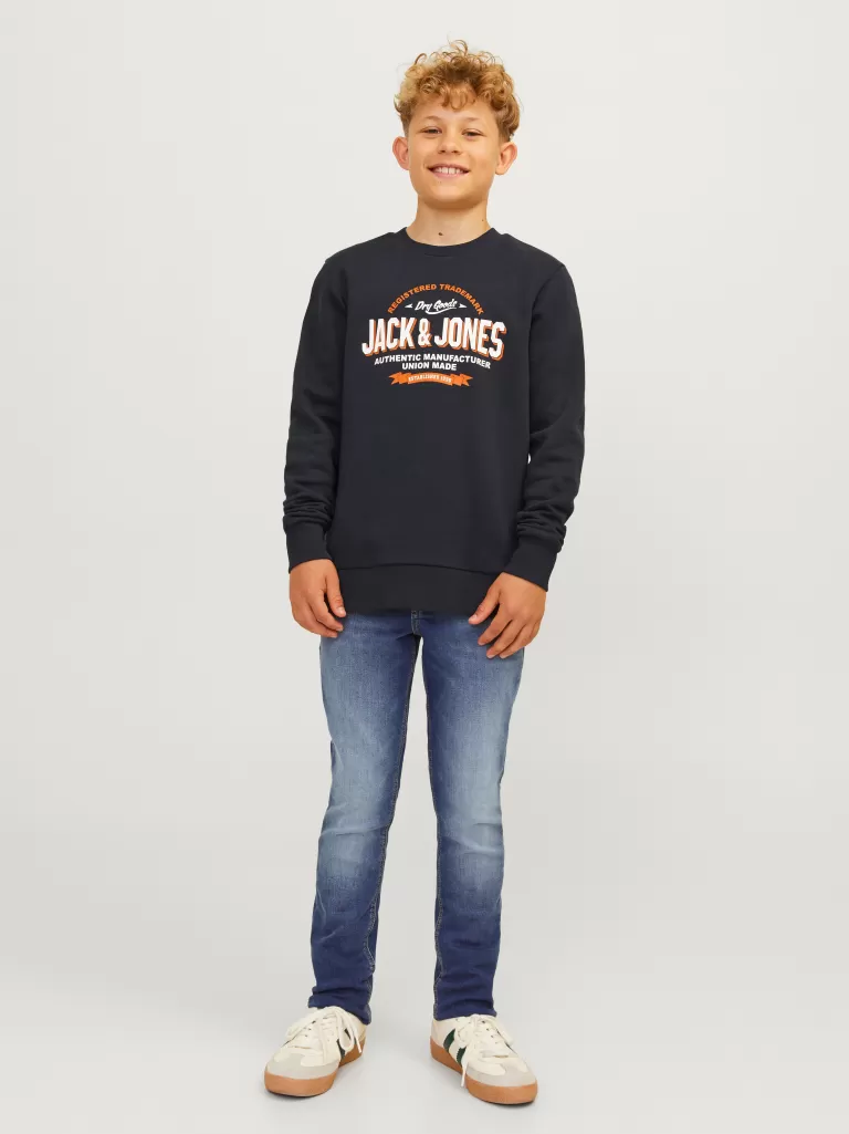 JACK & JONES Jeansy^JJIGLENN JJORIGINAL GE 001 I.K NOOS JNR Jeansy o kroju slim fit Junior Niebieski