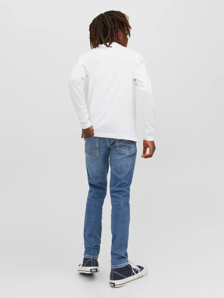 JACK & JONES Jeansy^JJIGLENN JJORIGINAL MF 071 NOOS JNR Jeansy o kroju slim fit Junior Niebieski