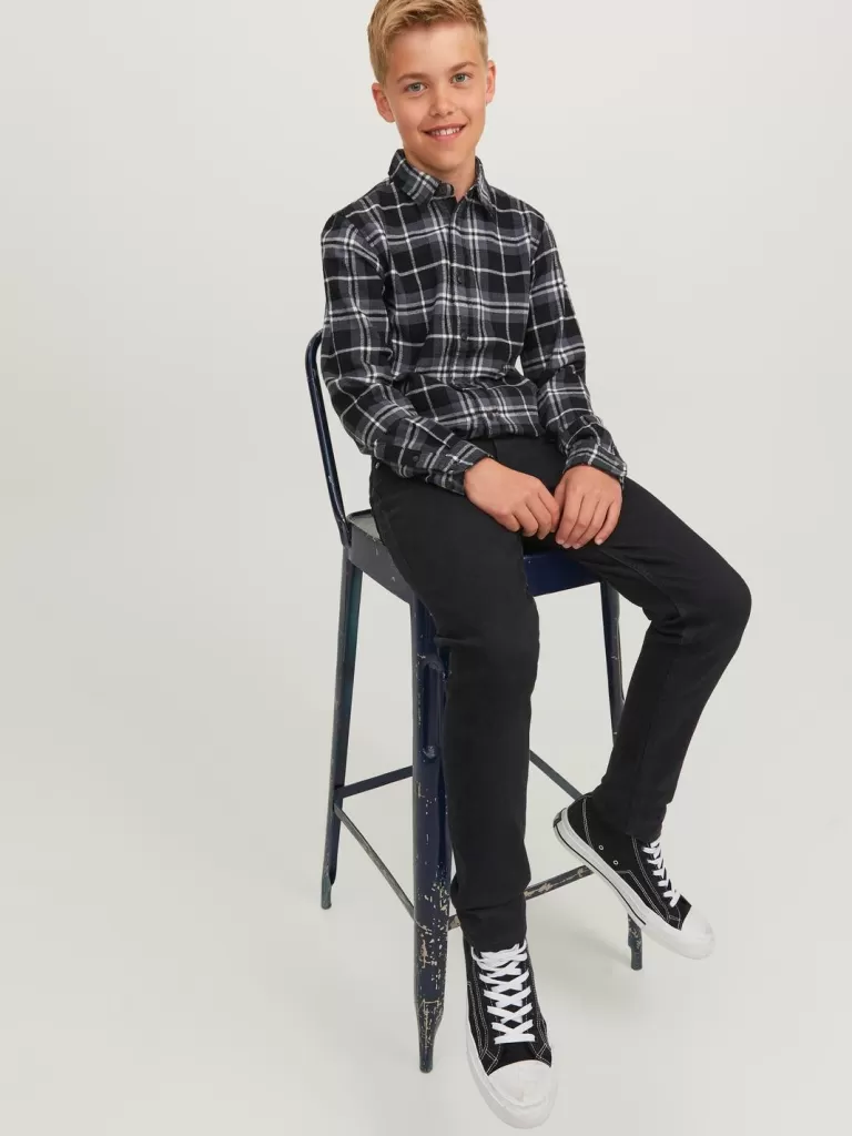 JACK & JONES Jeansy^JJIGLENN JJORIGINAL MF 072 NOOS JNR Jeansy o kroju slim fit Junior Czarny
