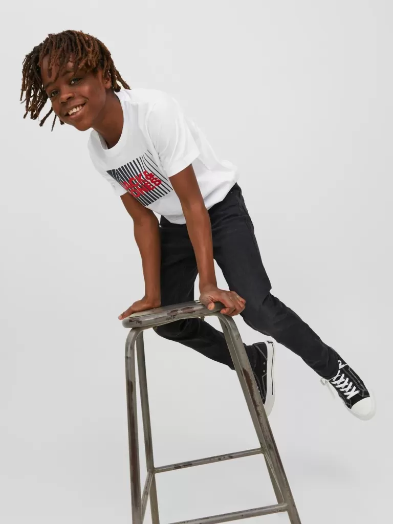 JACK & JONES Jeansy^JJIGLENN JJORIGINAL MF 073 NOOS JNR Jeansy o kroju slim fit Junior Czarny