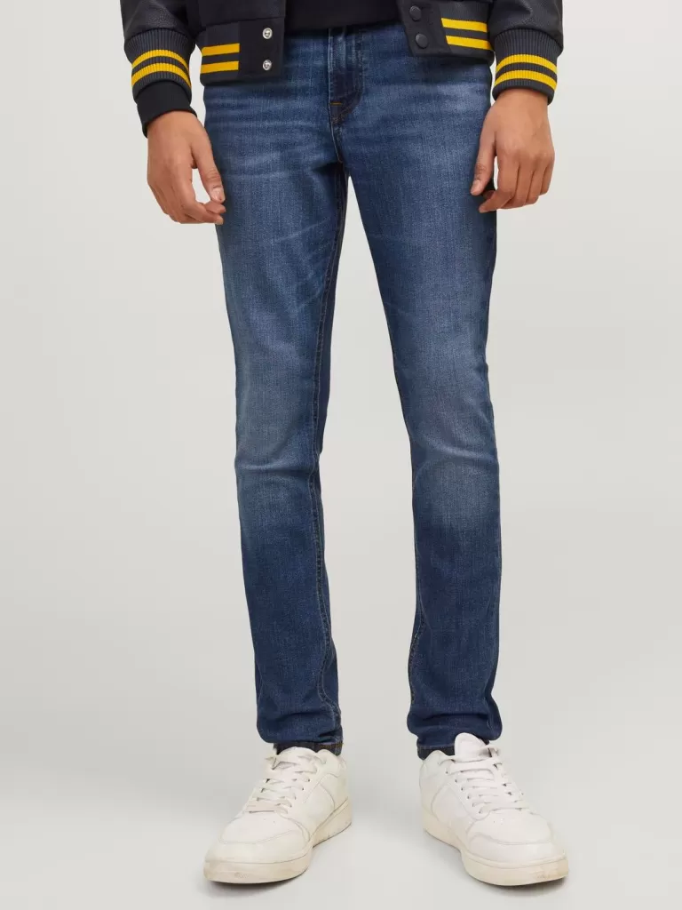 JACK & JONES Jeansy^JJILIAM JJORIGINAL AM 871 NOOS JNR Jeansy o kroju skinny Junior Niebieski