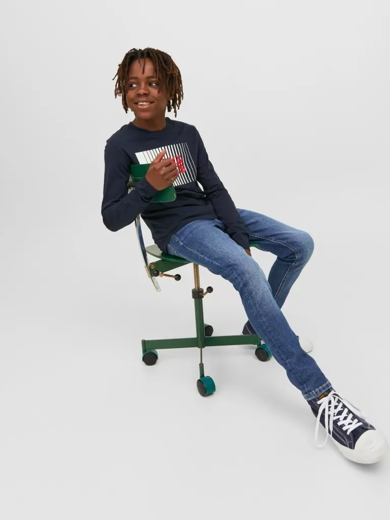 JACK & JONES Bestsellery | Jeansy^JJILIAM JJORIGINAL MF 070 NOOS JNR Jeansy o kroju skinny Junior Niebieski