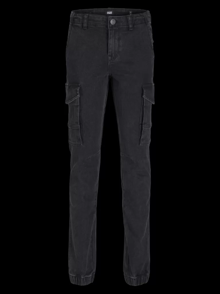 JACK & JONES Jeansy | Wyprzedaż^JJIPAUL JJFLAKE MF 073 MNI Jeansy o kroju slim fit Mini Czarny