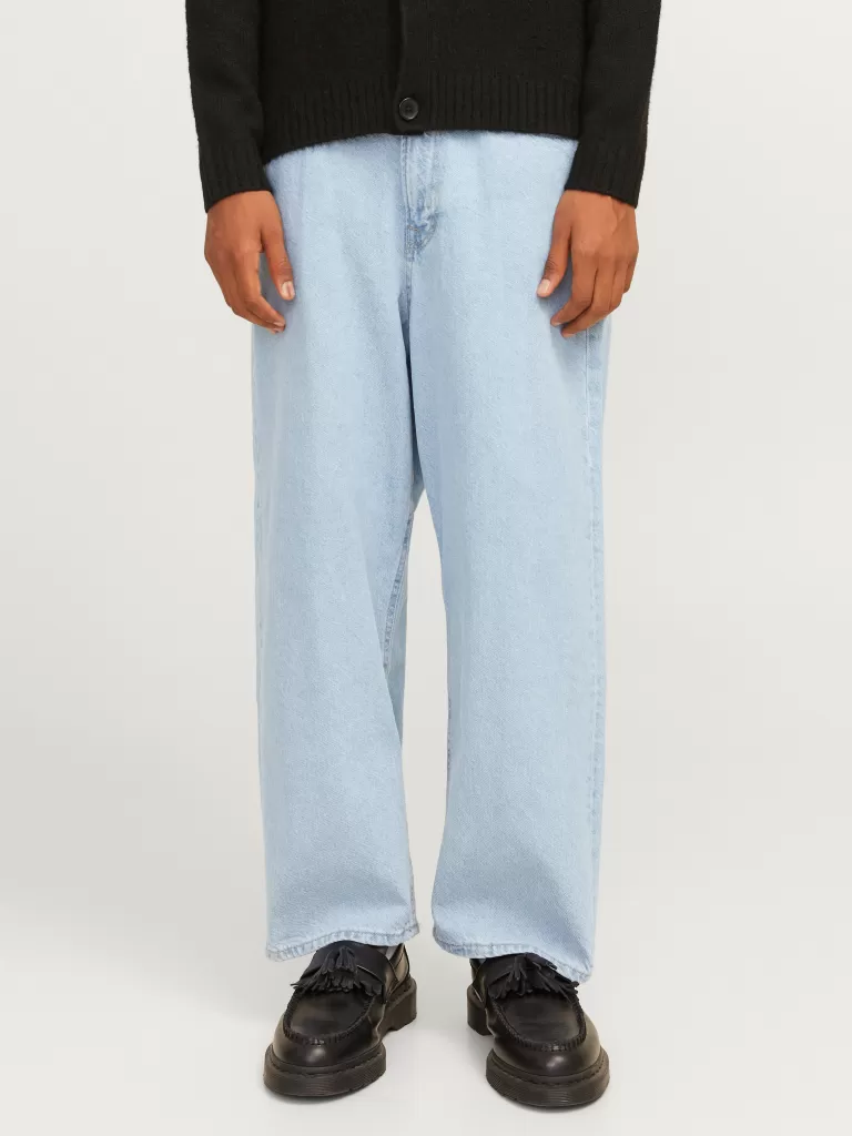 JACK & JONES Jeansy^JJIRON JJORIGINAL SQ 738 LN JNR Jeansy o kroju baggy Junior Niebieski