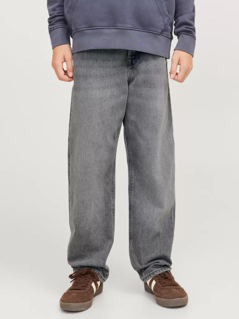 JACK & JONES Jeansy^JWHCHRIS ORIGINAL SQ 051 JNR Jeansy o swobodnym kroju Junior Szary