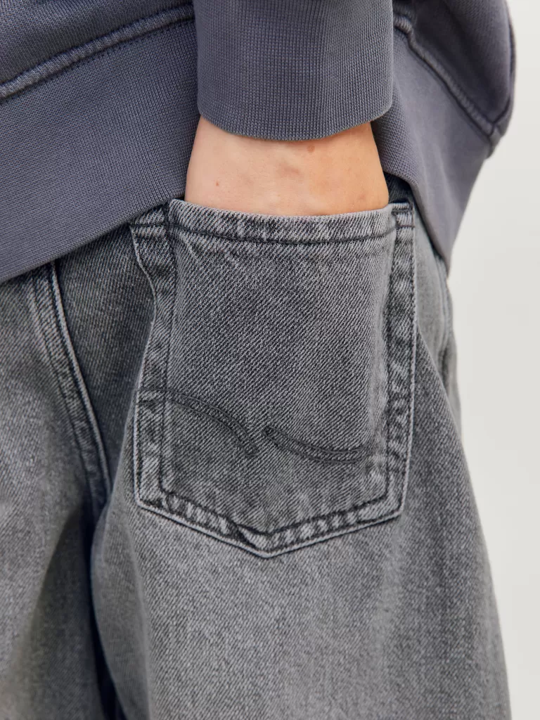 JACK & JONES Jeansy^JWHCHRIS ORIGINAL SQ 051 JNR Jeansy o swobodnym kroju Junior Szary