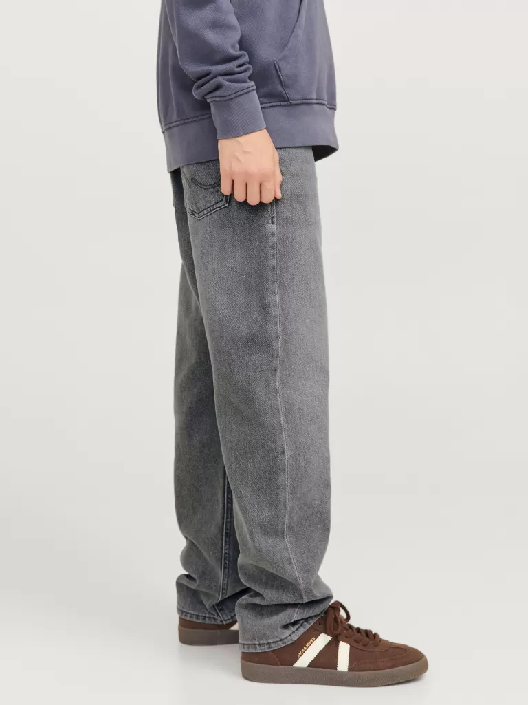 JACK & JONES Jeansy^JWHCHRIS ORIGINAL SQ 051 JNR Jeansy o swobodnym kroju Junior Szary