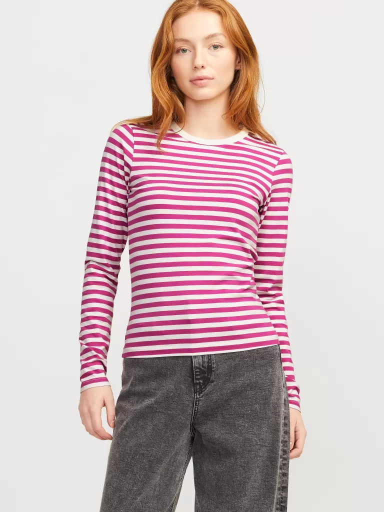 JACK & JONES Topy^JXCELINE T-shirt Fioletowy