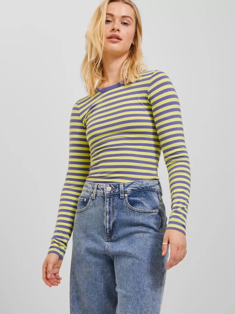 JACK & JONES Topy^JXCELINE T-shirt Żółty