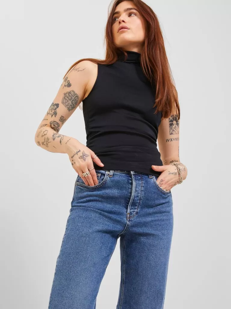 JACK & JONES Topy^JXELLIE Góra Czarny