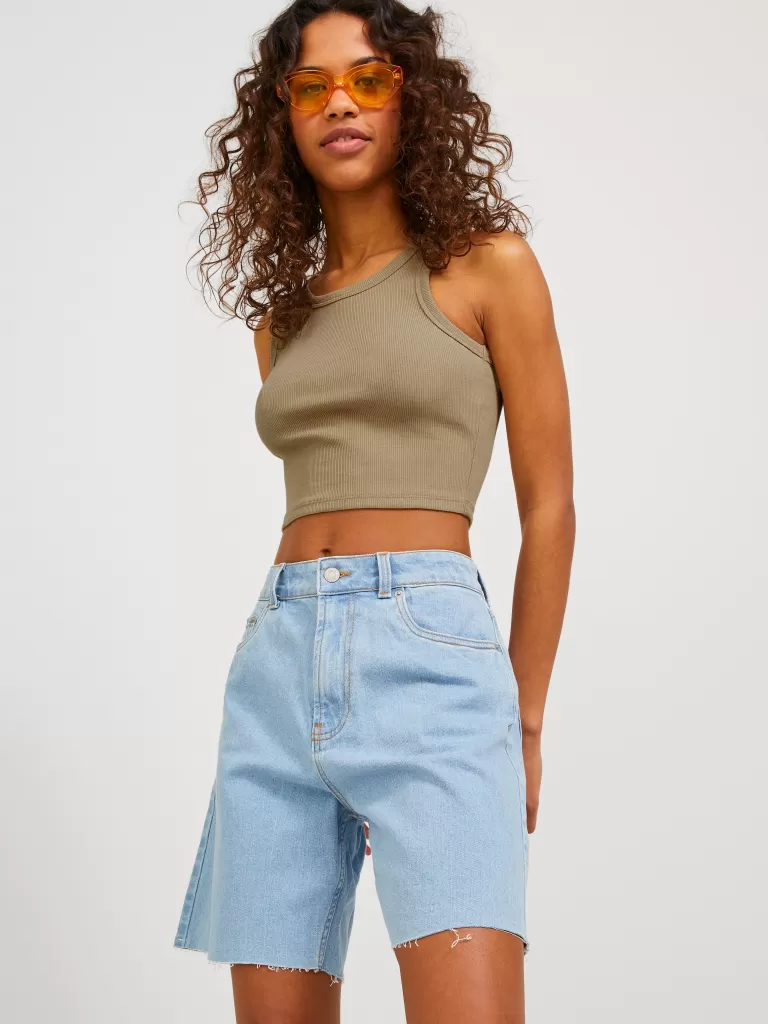 JACK & JONES Topy^JXFALLON Góra Beżowy