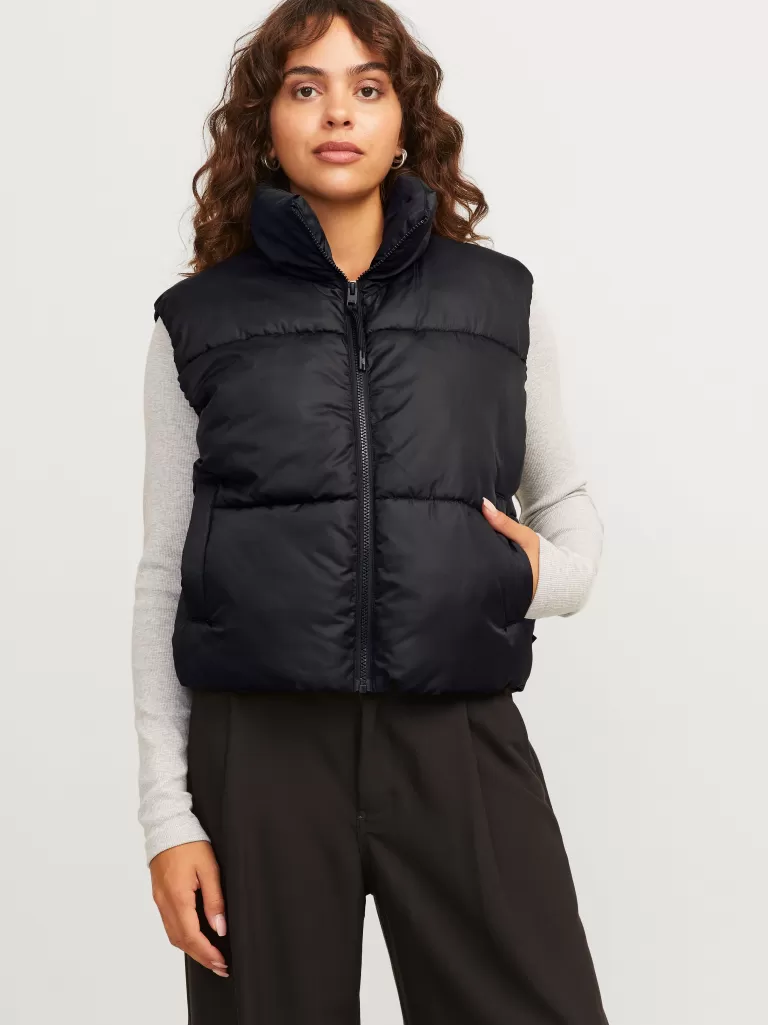 JACK & JONES Kurtki I Płaszcze^JXSOLVEJ Puchowy bezrękawnik Czarny