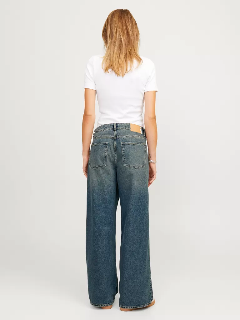 JACK & JONES Jeansy^JXTOKYO WIDE LW R6208 JEANS EX DNM Niebieski