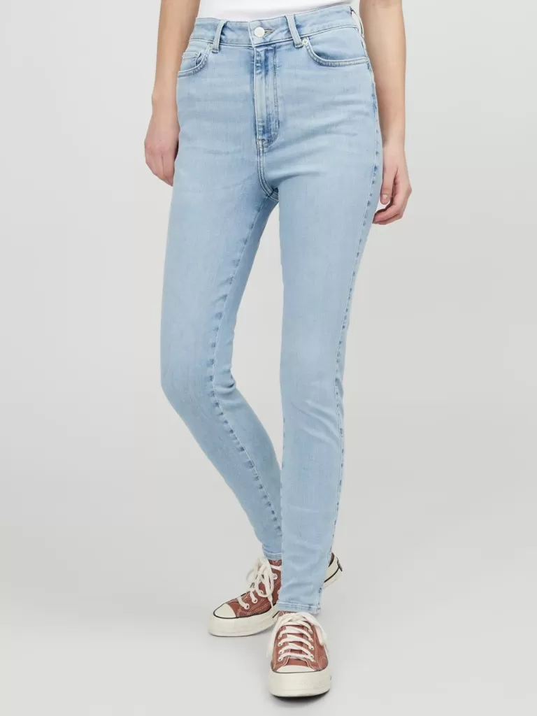 JACK & JONES Jeansy^JXVIENNA SKINNY HW CSE1006 DNM NOOS Niebieski