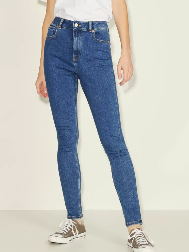 JACK & JONES Jeansy^JXVIENNA SKINNY HW MS1003 DNM NOOS Niebieski