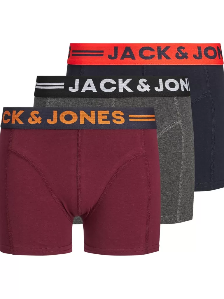 JACK & JONES Akcesoria^3-pak Bokserki Junior Czerwony