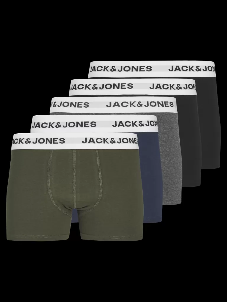 JACK & JONES Akcesoria^5-pak Bokserki Junior Zielony