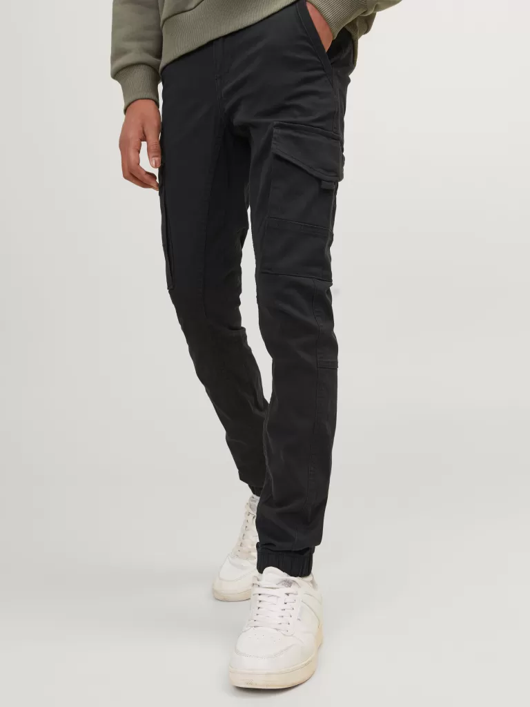 JACK & JONES Bestsellery | Spodnie^Spodnie bojówki Junior Czarny