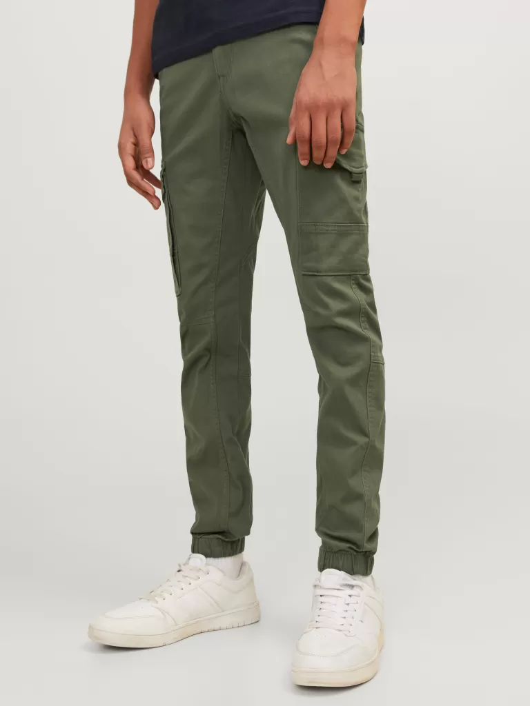 JACK & JONES Bestsellery | Spodnie^Spodnie bojówki Junior Zielony