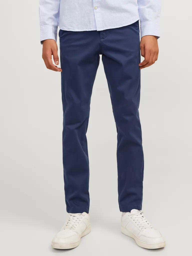 JACK & JONES Bestsellery | Spodnie^Spodnie chino Junior Niebieski